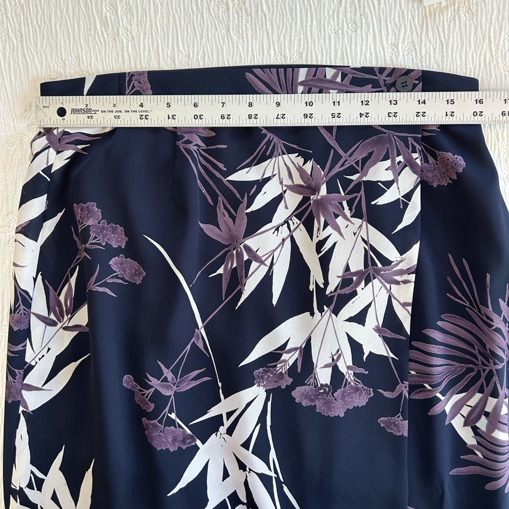 NWT Chaus maxi skirt pencil navy purple size 14 - Picture 9 of 10